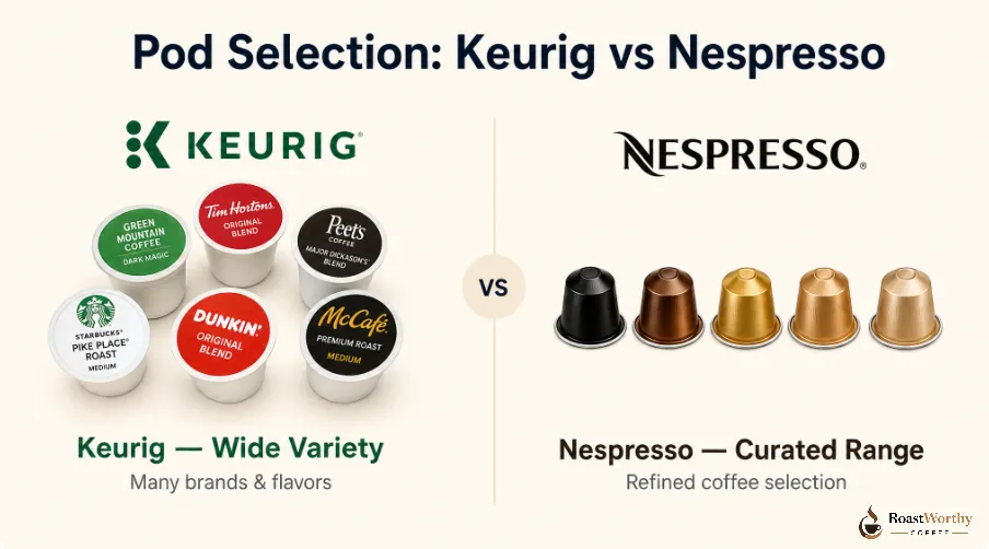 Nespresso vs Keurig Pod Selection