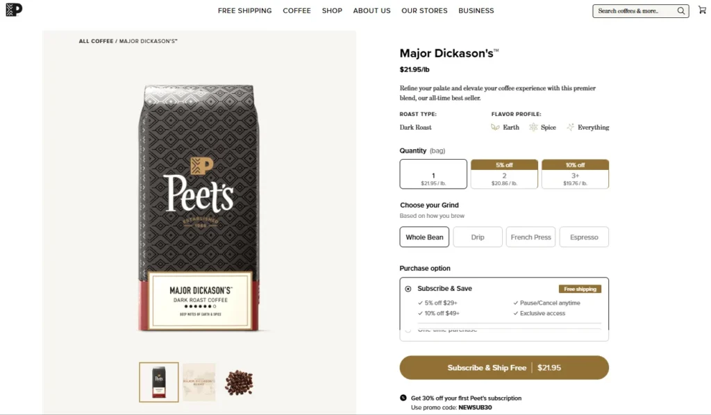 Peet’s Major Dickason’s Blend