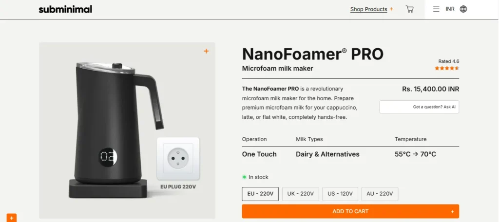 Subminimal NanoFoamer Pro Gen 2