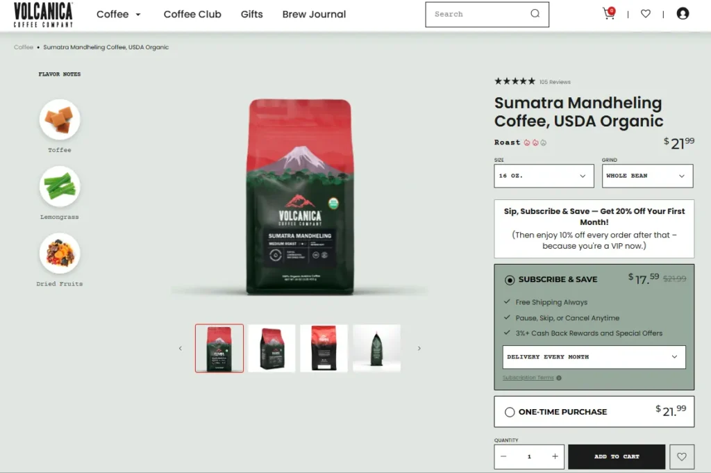 Volcanica Sumatra Mandheling