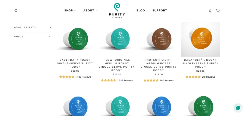 Purity Coffee Pods